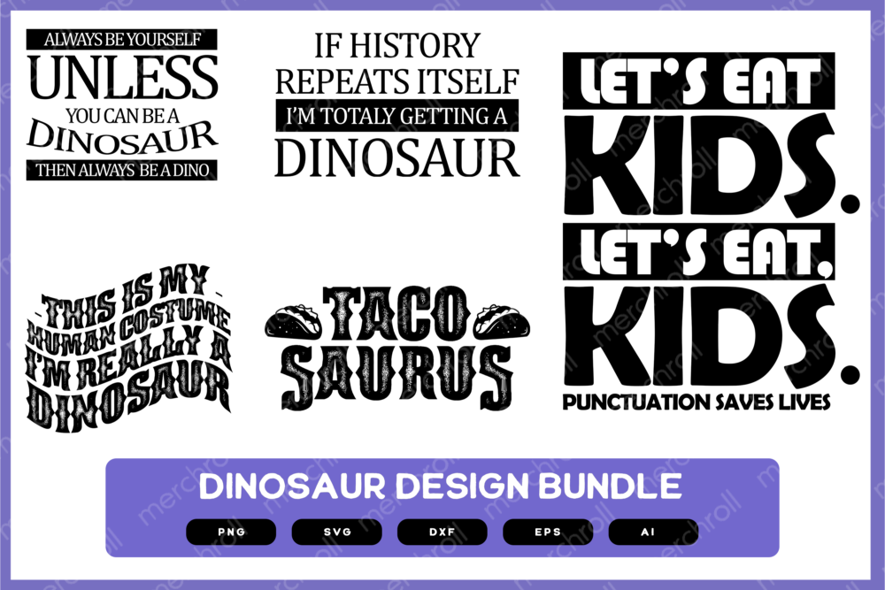 Dinosaur Design Bundle | Dinosaur Shirt | Dinosaur Mug Design | Dinosaur SVG
