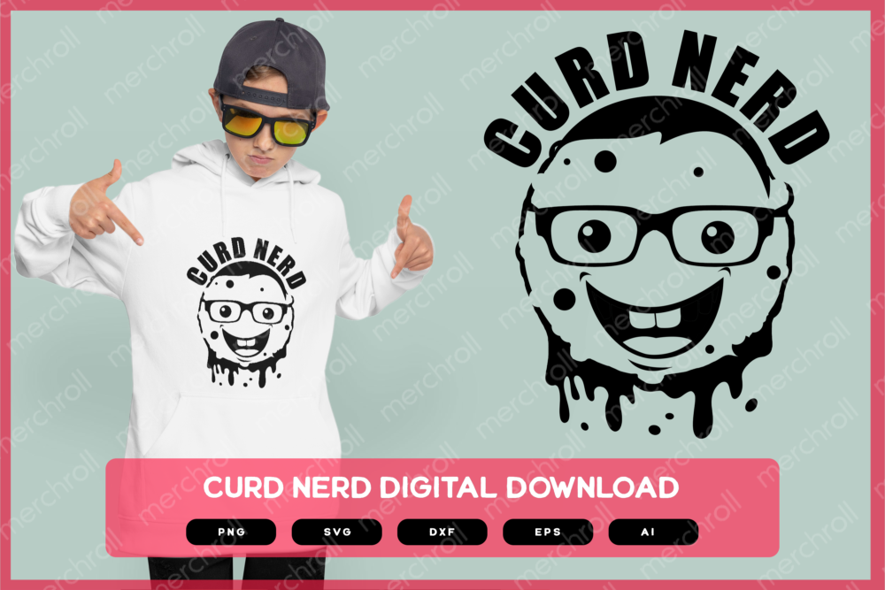 Curd Nerd SVG PNG EPS DXF AI Download