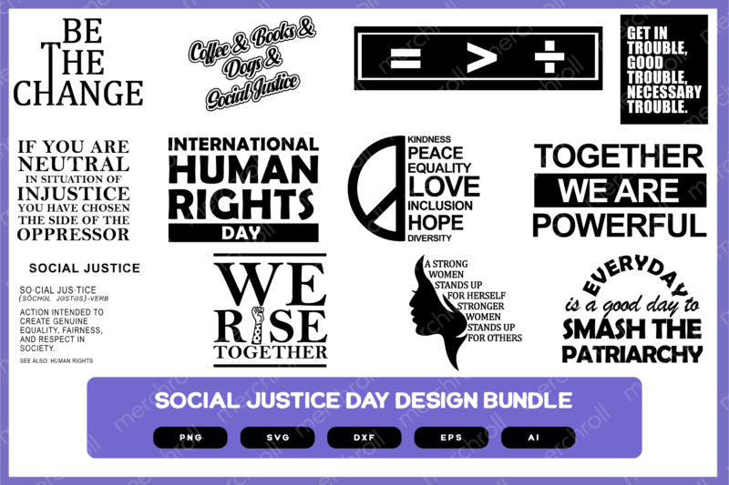 Social Justice Design Bundle | Social Justice Awareness | Social Justice Shirt