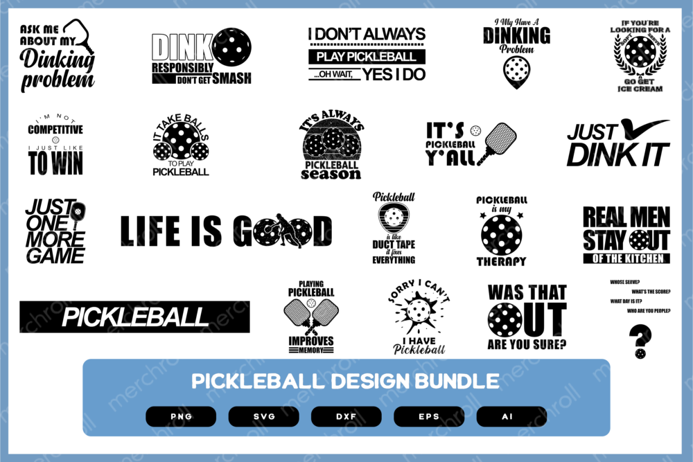Pickleball Design Bundle | Pickleball Shirt | Pickleball Bags | Pickleball Shirt | Pickleball Gift | Pickleball SVG
