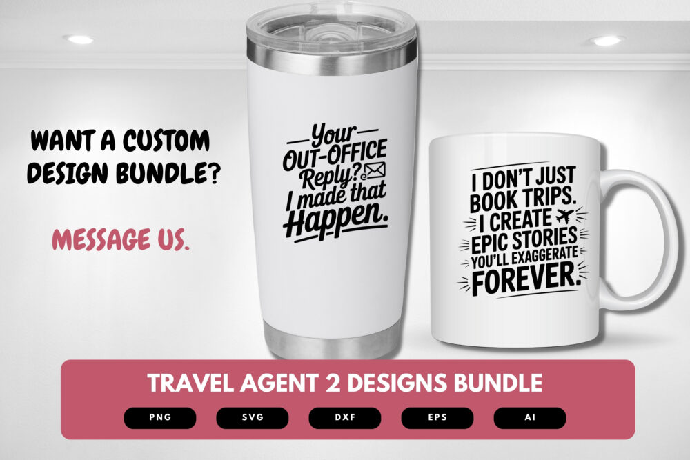 Travel Agent SVG Bundle | Wanderlust Clipart, Vacation Planner Silhouette Cut Files for Cricut & Sublimation - Image 8