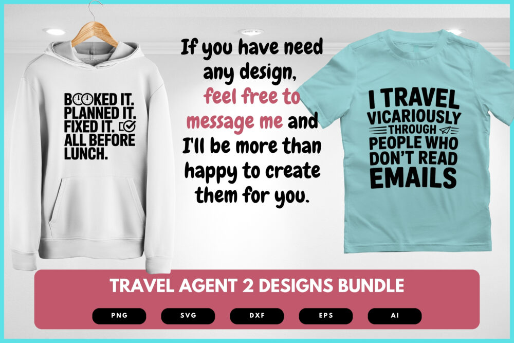 Travel Agent SVG Bundle | Wanderlust Clipart, Vacation Planner Silhouette Cut Files for Cricut & Sublimation - Image 7