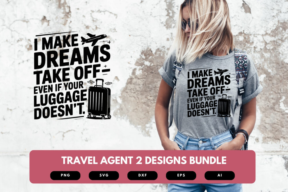 Travel Agent SVG Bundle | Wanderlust Clipart, Vacation Planner Silhouette Cut Files for Cricut & Sublimation - Image 5