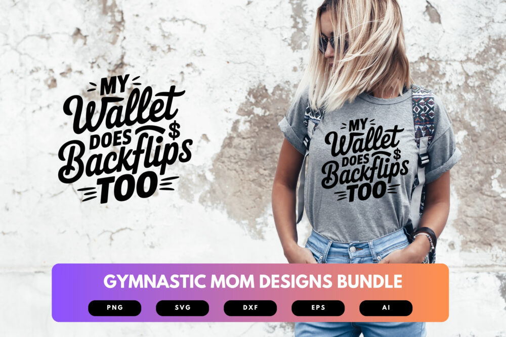 Gymnastics Mom SVG Bundle | Gymnast Clipart, Sports Mom Silhouette Cut Files for Cricut & Sublimation - Image 5