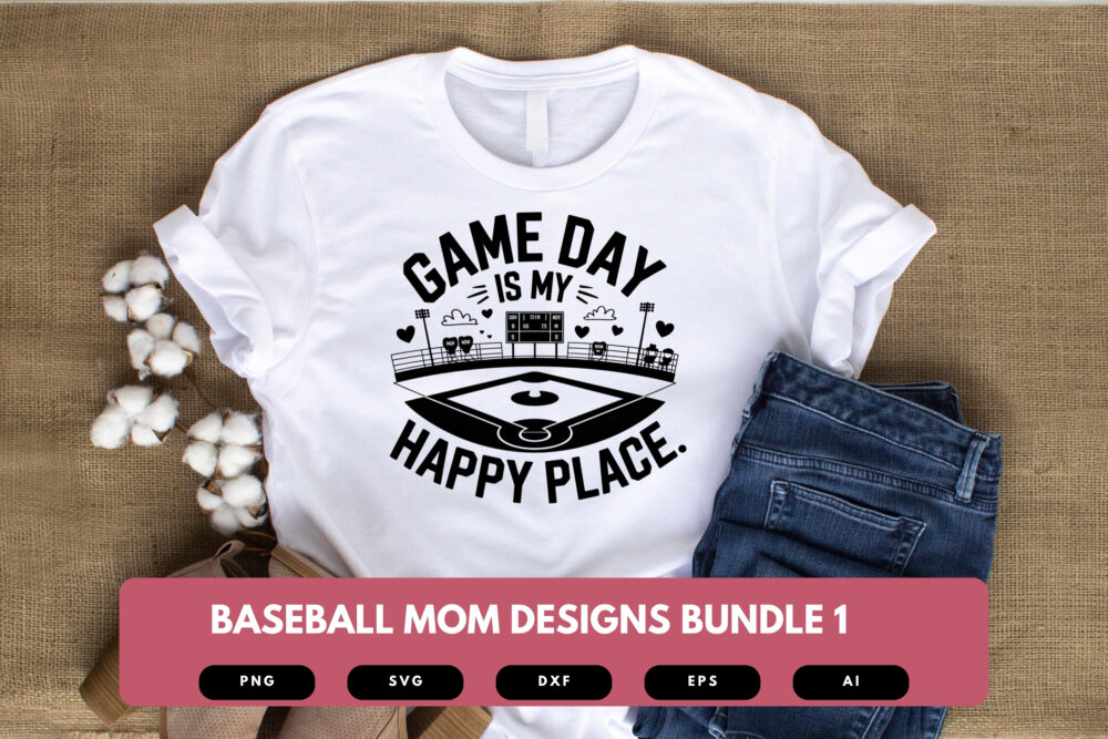 Baseball Mom SVG Bundle | Sports Mom Clipart, Softball Silhouette Cut Files for Cricut & Sublimation - Image 5