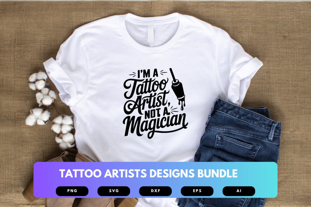 Tattoo Artist SVG Bundle | Ink Studio Clipart, Tattoo Machine Silhouette Cut Files for Cricut & Sublimation - Image 3