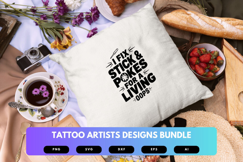 Tattoo Artist SVG Bundle | Ink Studio Clipart, Tattoo Machine Silhouette Cut Files for Cricut & Sublimation - Image 2