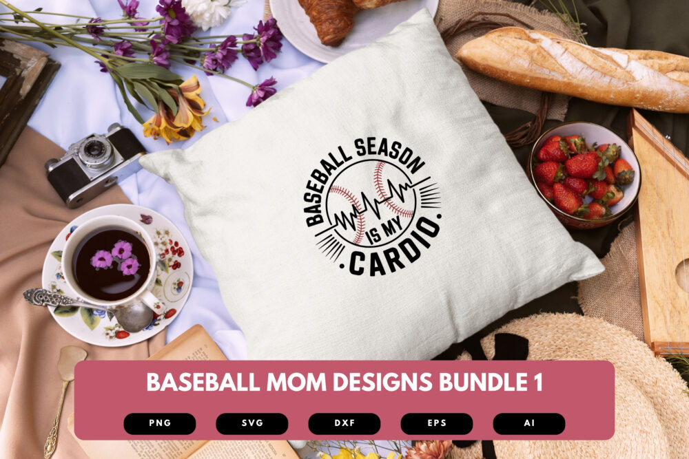 Baseball Mom SVG Bundle | Sports Mom Clipart, Softball Silhouette Cut Files for Cricut & Sublimation - Image 3