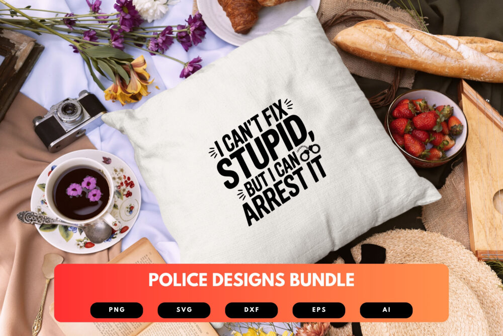 Police SVG Bundle | Law Enforcement Clipart, Officer Silhouette Cut Files for Cricut & Sublimation - Image 8