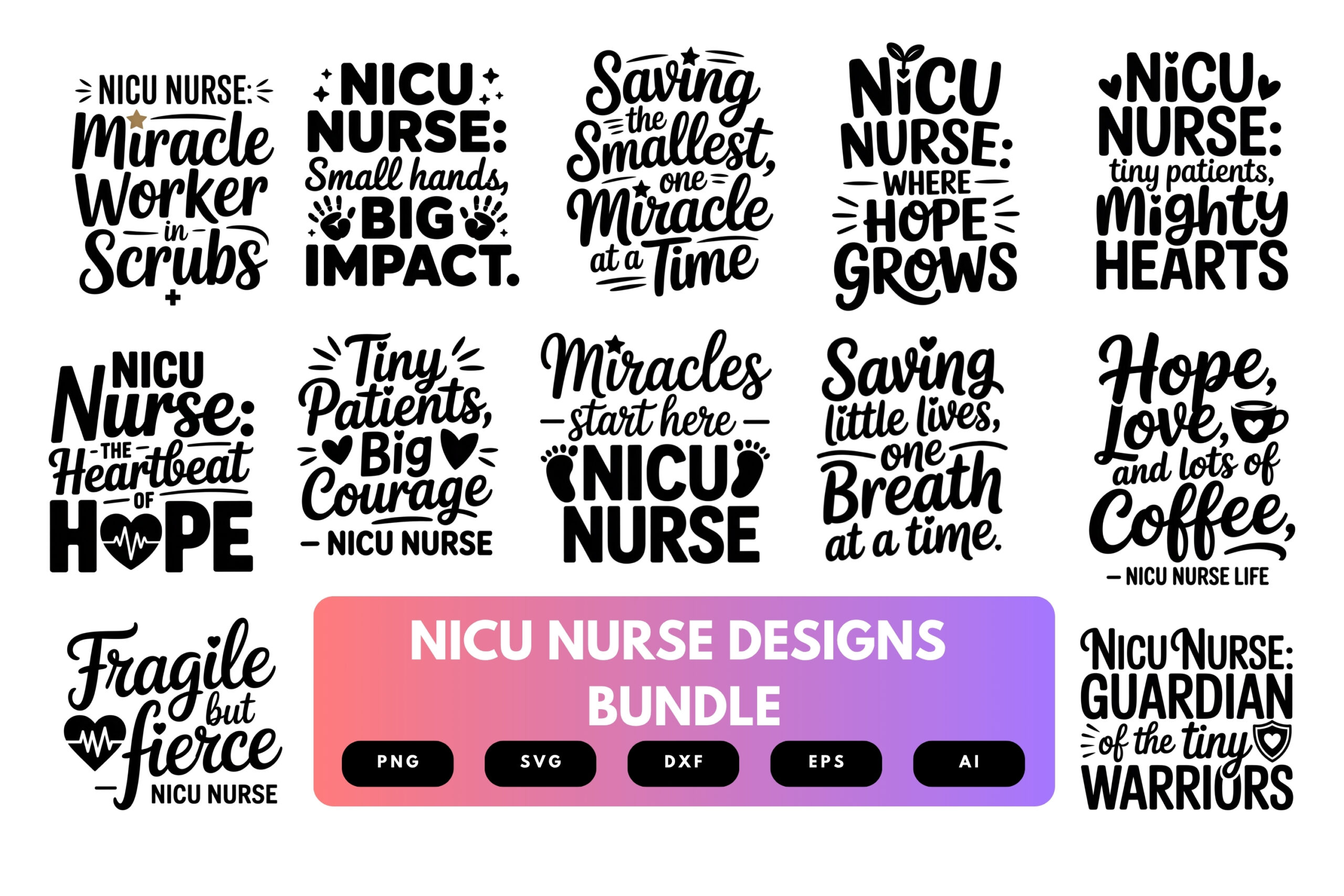 NICU Nurse SVG Bundle | Neonatal Nurse Clipart, Medical Cut Files for Cricut & Sublimation NICU Nurse SVG Bundle | Neonatal Nurse Clipart, Medical Cut Files for Cricut & Sublimation