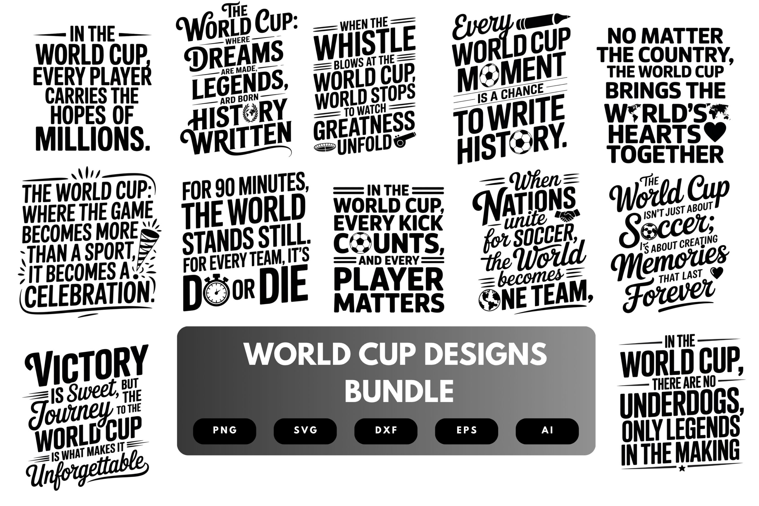 World Cup SVG Bundle | Soccer World Cup Clipart, Global Soccer Designs for Cricut & Sublimation World Cup SVG Bundle | Soccer World Cup Clipart, Global Soccer Designs for Cricut & Sublimation