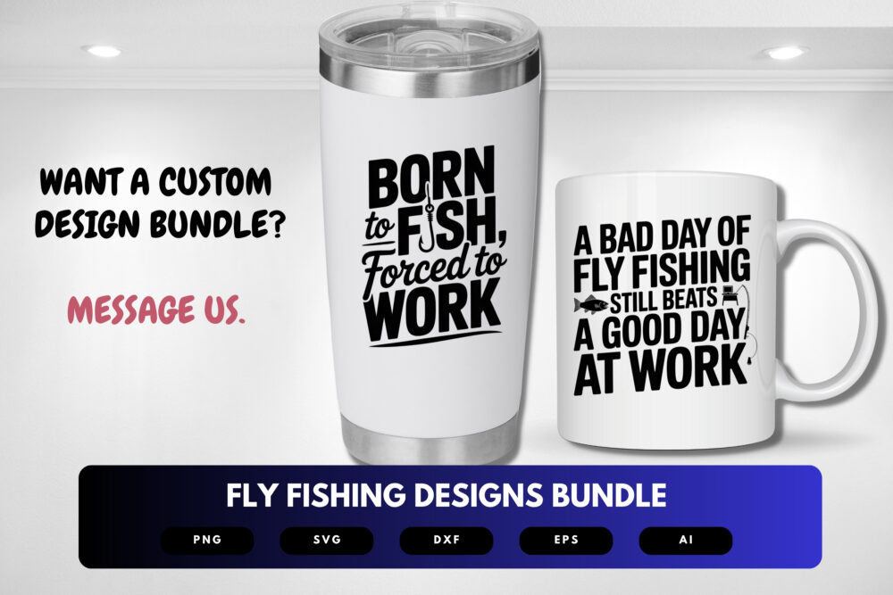 Fly Fishing SVG Bundle | Angler Clipart, Trout Silhouette Cut Files for Cricut & Sublimation - Image 8