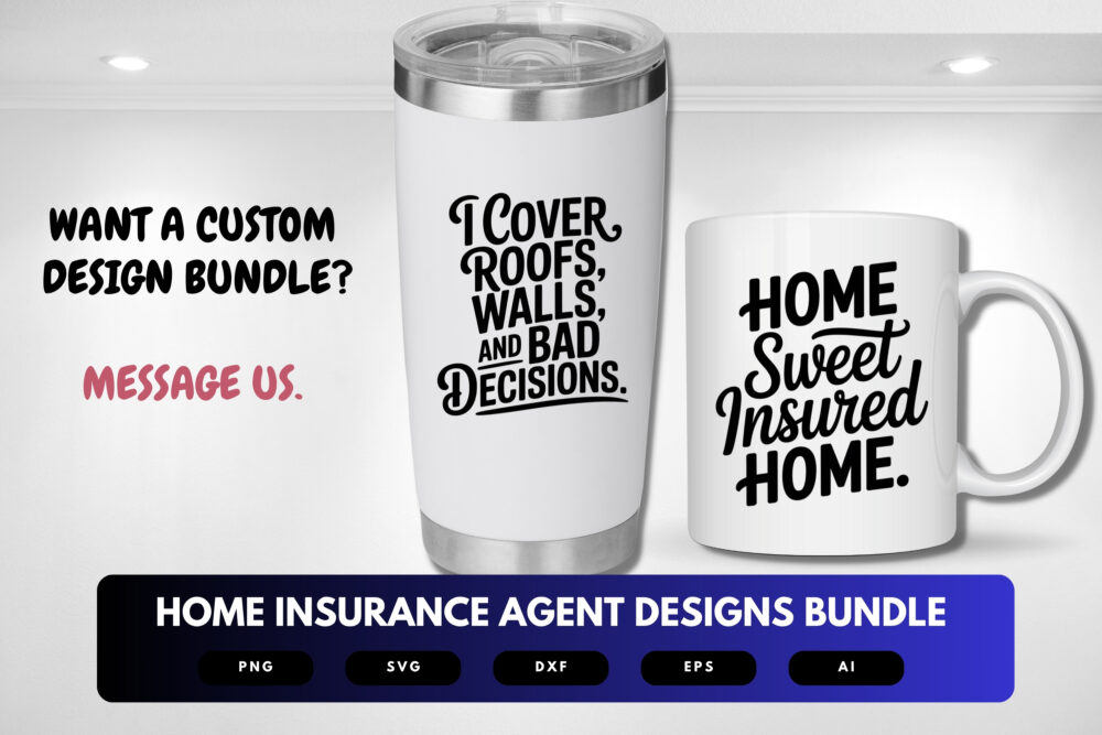 Home Insurance Agent SVG Bundle | Real Estate and Coverage Clipart, Policy Quote Cut Files for Cricut & Sublimation - Image 8