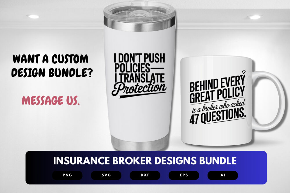 Insurance Broker SVG Bundle | Financial Quote Clipart, Policy Cut Files for Cricut & Sublimation - Image 2