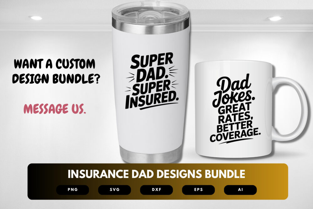 Insurance Dad SVG Bundle | Funny Insurance Agent Quotes, Dad Life Cut Files for Cricut & Sublimation - Image 8