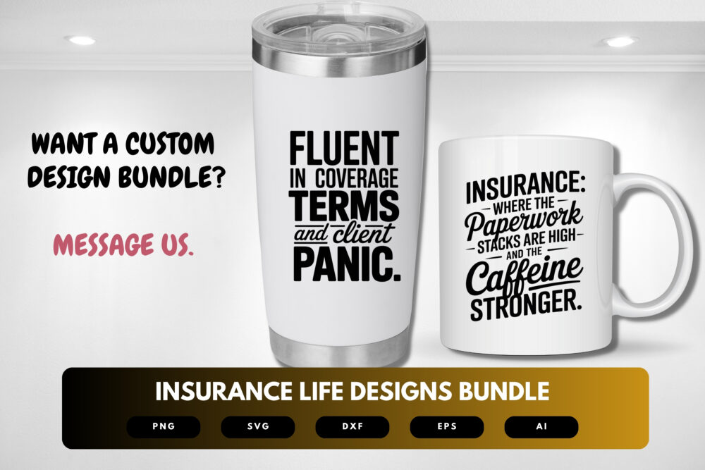 Insurance Life SVG Bundle | Life Insurance Agent Clipart, Motivational Quote Cut Files for Cricut & Sublimation - Image 8