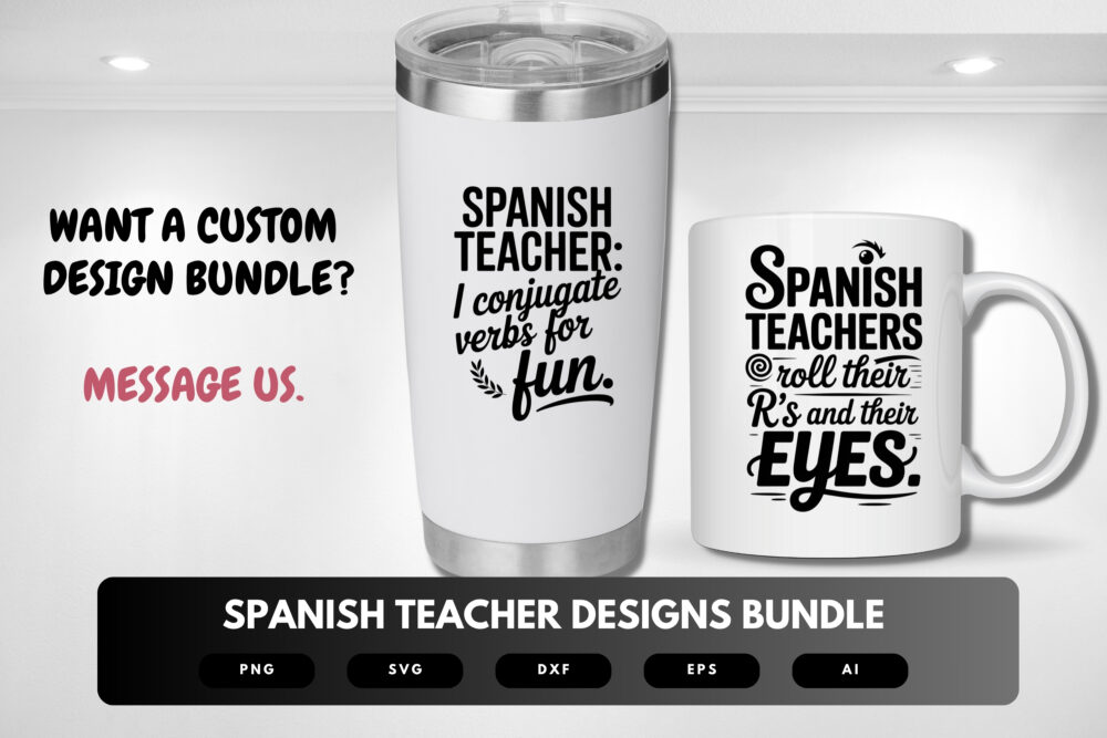 Spanish Teacher SVG Bundle | Bilingual Classroom Quotes, Language Cut Files for Cricut & Sublimation - Image 8