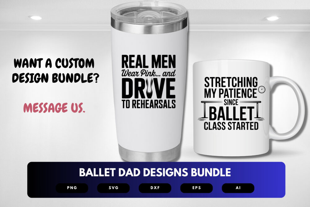 Ballet Dad SVG Bundle | Dance Dad Clipart, Ballet Silhouette Cut Files for Cricut & Sublimation - Image 8