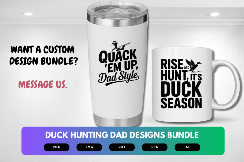 Duck Hunting Dad SVG Bundle | Waterfowl Clipart, Hunter Silhouette Cut Files for Cricut & Sublimation - Image 8