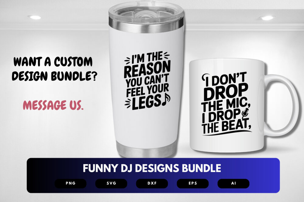 Funny DJ SVG Bundle | Hilarious Music and Party Quote Designs, DJ Clipart Cut Files for Cricut & Sublimation - Image 8