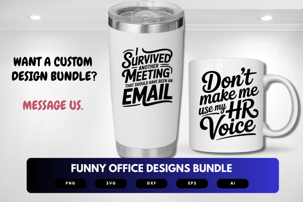 Funny Office SVG Bundle | Workplace Humor Quotes, Sarcastic Cut Files for Cricut & Sublimation - Image 3