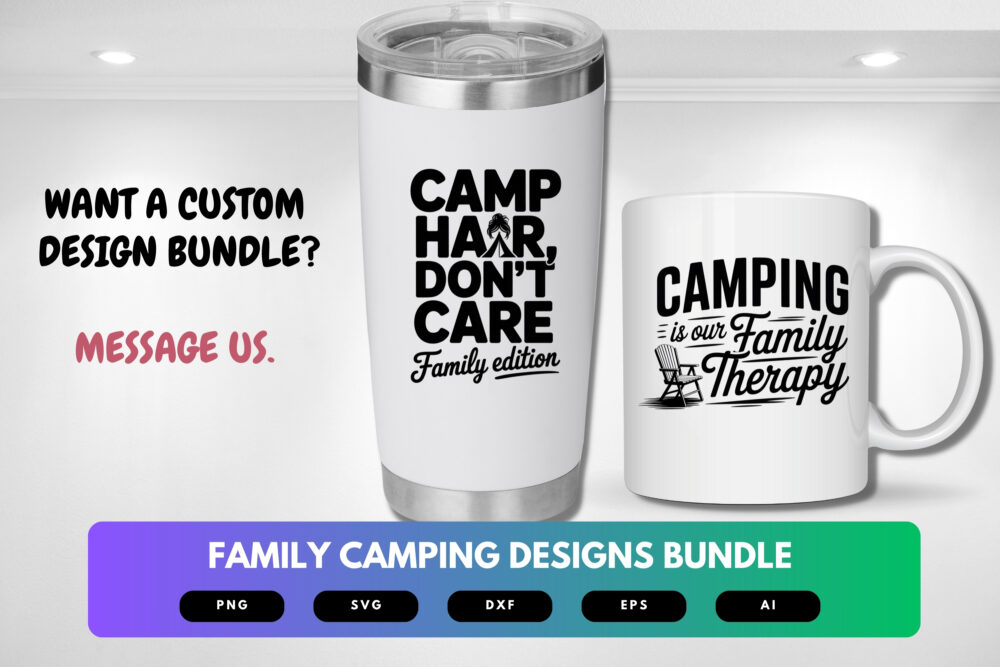 Family Camping SVG Bundle | Campfire Quotes, Outdoor Adventure Cut Files for Cricut, Silhouette & Sublimation - Image 2