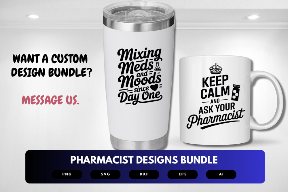 Pharmacist SVG Bundle | Pharmacy Quotes, Medicine Clipart , Silhouette Cut Files for Cricut & Sublimation - Image 2