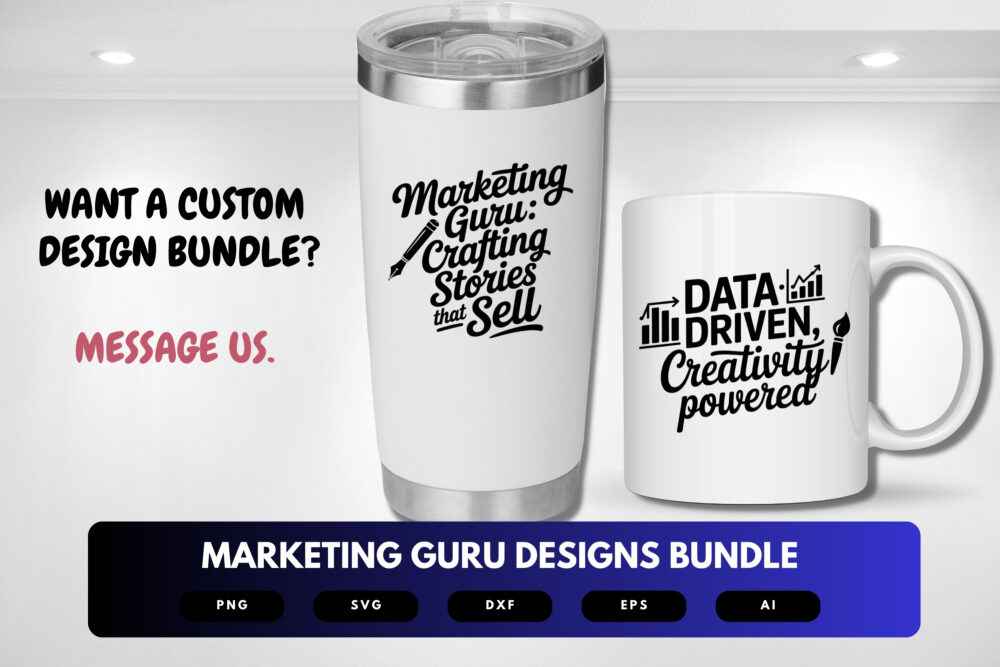 Marketing Guru SVG Bundle | Digital Marketing Quotes, Advertising Clipart , Entrepreneur Cut Files for Cricut & Sublimation - Image 8
