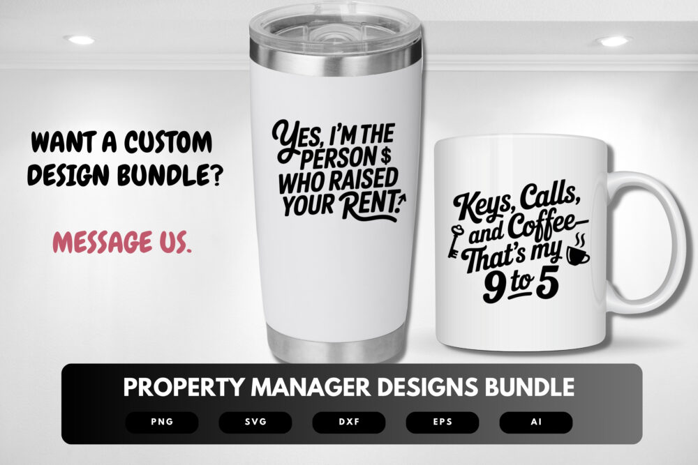 Property Manager SVG Bundle | Real Estate Clipart, Property Management Quotes , Tenant Life Cut Files for Cricut & Sublimation - Image 2