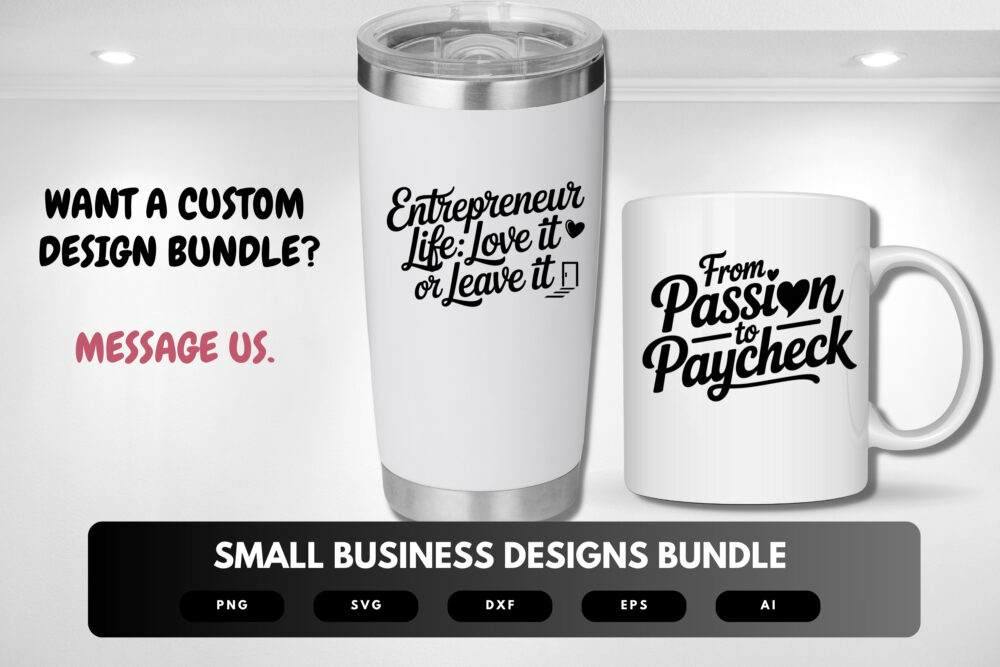 Small Business SVG Bundle | Entrepreneur Quotes, Startup Clipart , Motivational Cut Files for Cricut & Sublimation - Image 2