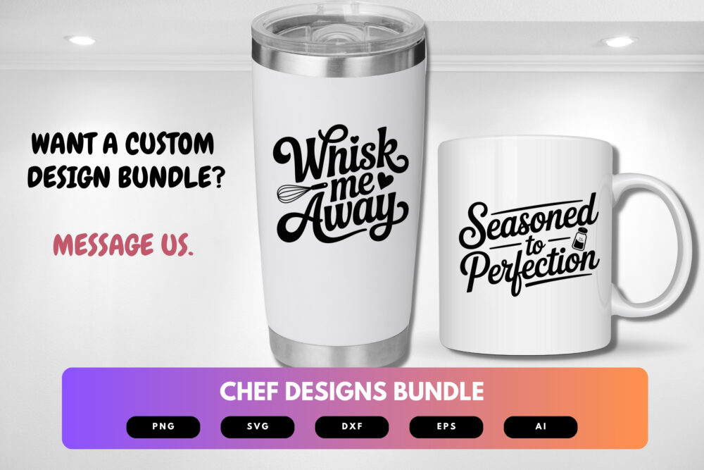 Chef SVG Bundle | Cooking Clipart, Kitchen Silhouette Cut Files for Cricut & Sublimation - Image 2