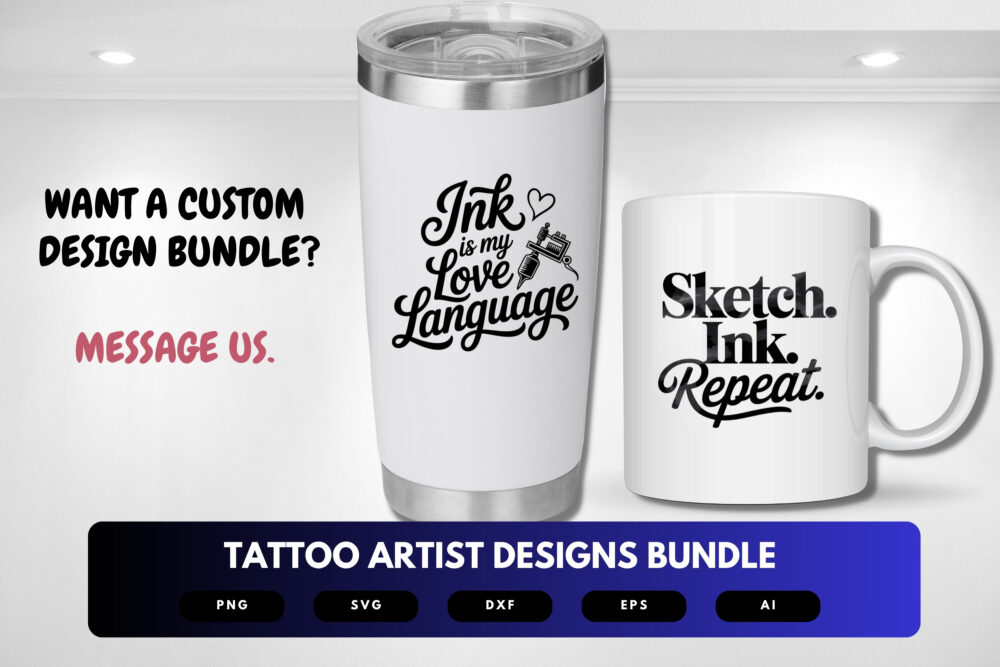 Tattoo Artist SVG Bundle | Ink , Tattoo Clipart, Artist Quote Cut Files for Cricut & Sublimation - Image 2