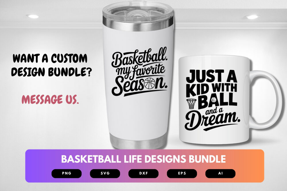 Basketball Life SVG Bundle | Sports Clipart, Athlete Silhouette Cut Files for Cricut & Sublimation - Image 2