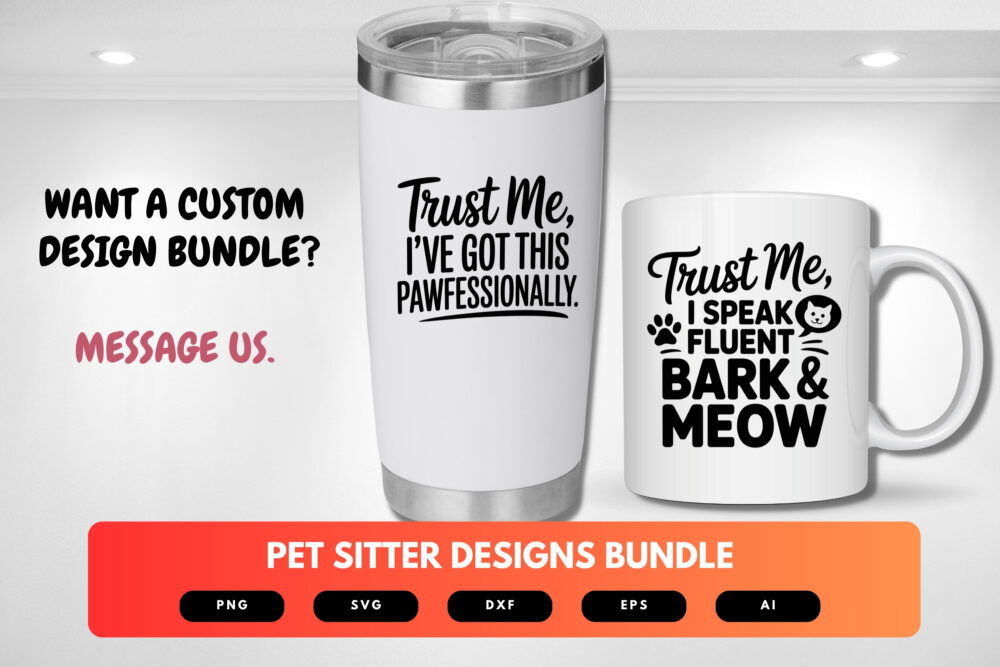 Pet Sitter SVG Bundle | Animal Care Clipart, Pet Sitting Silhouette Cut Files for Cricut & Sublimation - Image 2