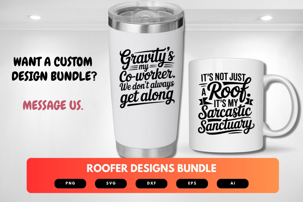 Roofer SVG Bundle | Roofing Contractor Quotes , Construction Cut Files for Cricut, Sublimation & DIY Crafts - Image 2