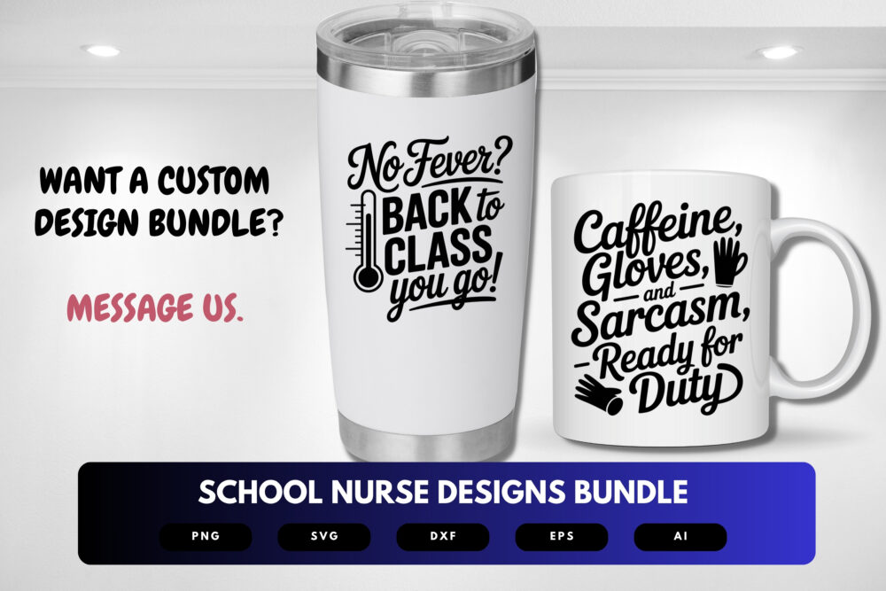 School Nurse SVG Bundle | Nursing Quotes , Healthcare Cut Files for Cricut, Sublimation & DIY Crafts - Image 2