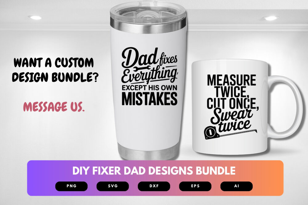 DIY Fixer Dad SVG Bundle | Handyman Clipart, Tool Silhouette Cut Files for Cricut & Sublimation - Image 2
