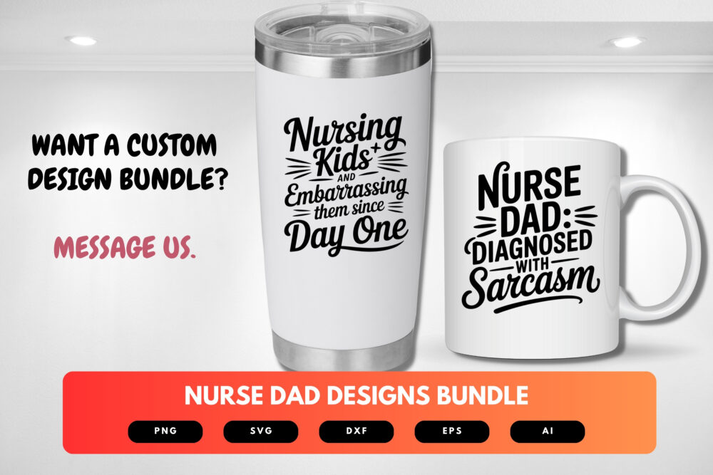 Nurse Dad SVG Bundle | Healthcare Clipart, Medical Silhouette Cut Files for Cricut & Sublimation - Image 2