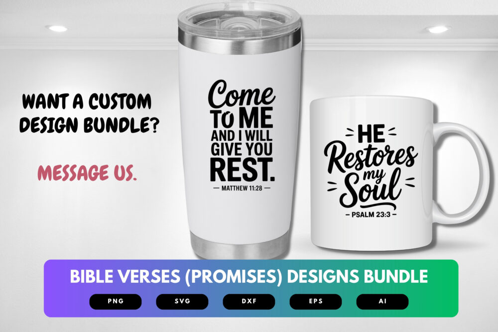 Bible Promises SVG Bundle | Scripture Cut Files, Faith-Based Encouragement Designs for Cricut & Sublimation - Image 2