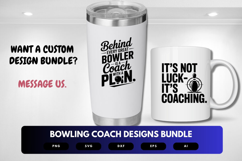 Bowling Coach SVG Bundle | Sports Coach Clipart, Bowling Silhouette Cut Files for Cricut & Sublimation - Image 8