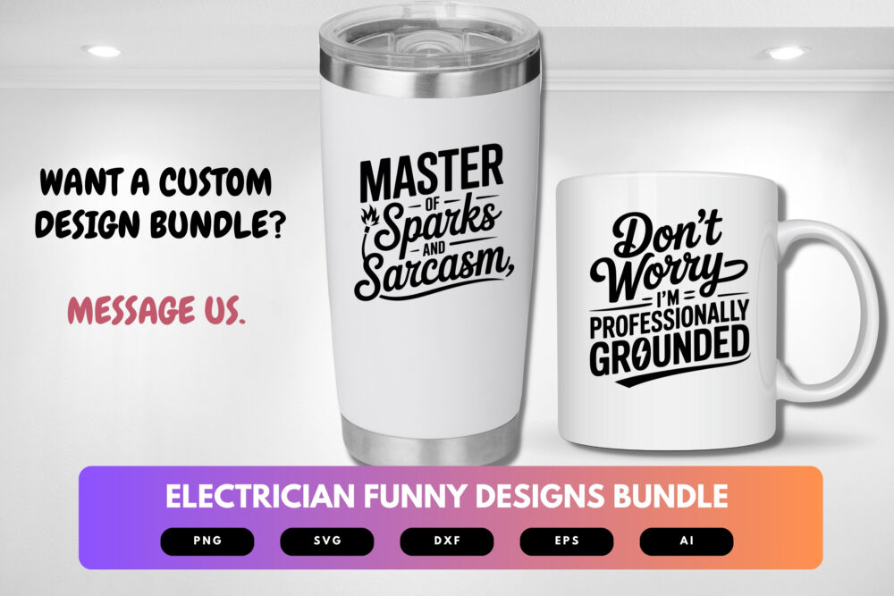 Electrician SVG Bundle | Funny Electrical Quotes , Tools Clipart for Cricut, Sublimation & T-Shirts - Image 2