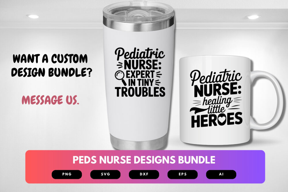 Pediatric Nurse SVG Bundle | Peds Nurse Clipart, Medical Cut Files for Cricut & Sublimation - Image 8
