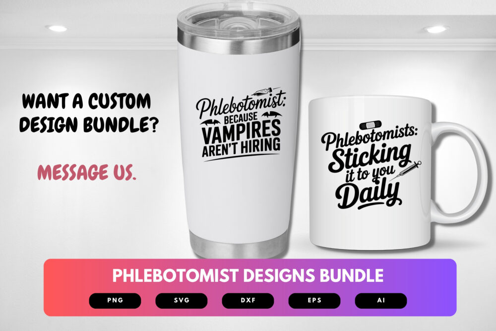 Phlebotomist SVG Bundle | Blood Draw Medical Clipart, Healthcare Cut Files for Cricut & Sublimation - Image 2