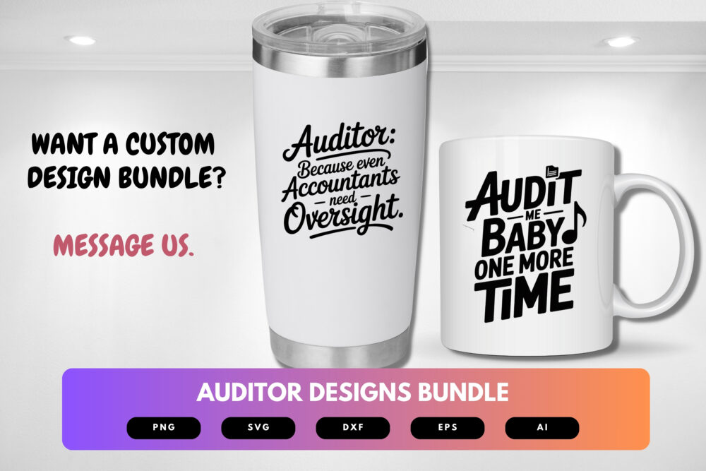 Auditor SVG Bundle | Internal Audit Clipart, Funny Audit Quotes , Finance Cut Files for Cricut & Sublimation - Image 2