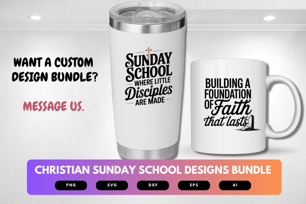 Christian Sunday School SVG Bundle | Bible Lesson Clipart, Faith Cut Files for Cricut & Sublimation - Image 8