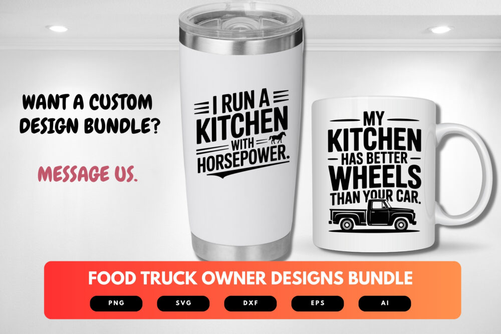 Food Truck SVG Bundle | Street Food Clipart, Mobile Kitchen Quote Cut Files for Cricut & Sublimation - Image 2