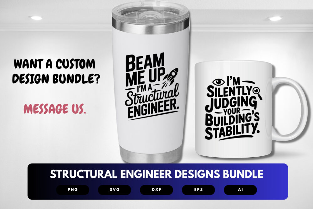 Structural Engineer SVG Bundle | Engineering Clipart, Structural Design Quote Cut Files for Cricut & Sublimation - Image 2