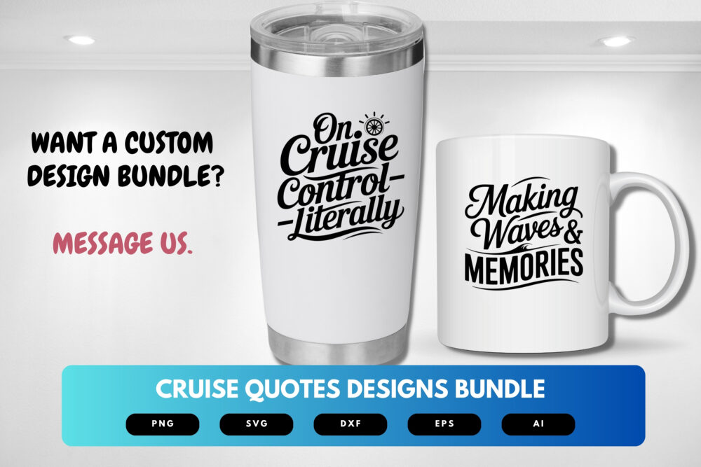 Cruise SVG Bundle | Funny Cruise Quote Clipart, Vacation Cut Files for Cricut & Sublimation - Image 8