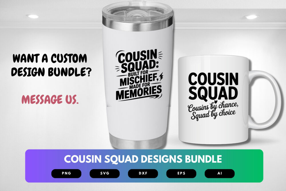 Cousin Squad SVG Bundle | Matching Family Clipart, Cousin Reunion Silhouette Cut Files for Cricut & Sublimation - Image 2