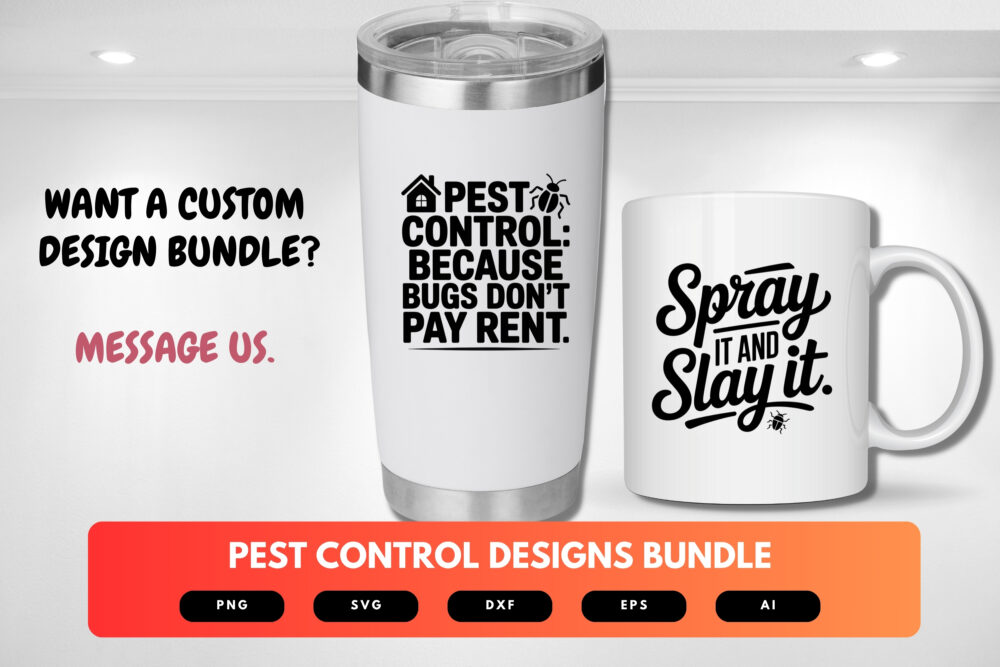 Pest Control SVG Bundle | Exterminator Clipart, Pest Removal Silhouette Cut Files for Cricut & Sublimation - Image 2